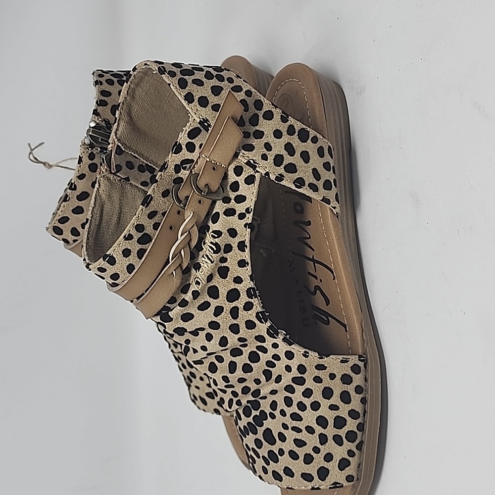 Blowfish Women's Tan and Black SANDALS BLU MOON ONE  Size 10 Left - Picture 3 of 6